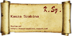 Kasza Szabina névjegykártya
