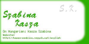 szabina kasza business card